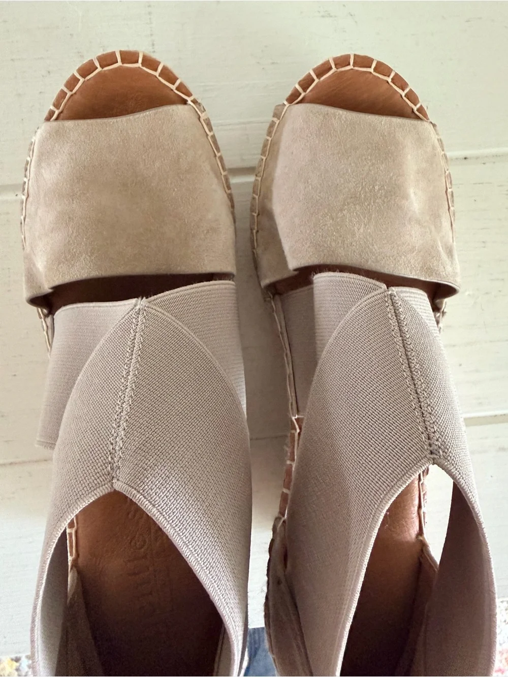 Gentle Souls Non Slip Upgraded Espadrille Wedge Sandals 7.5 M EUC Taupe Tan